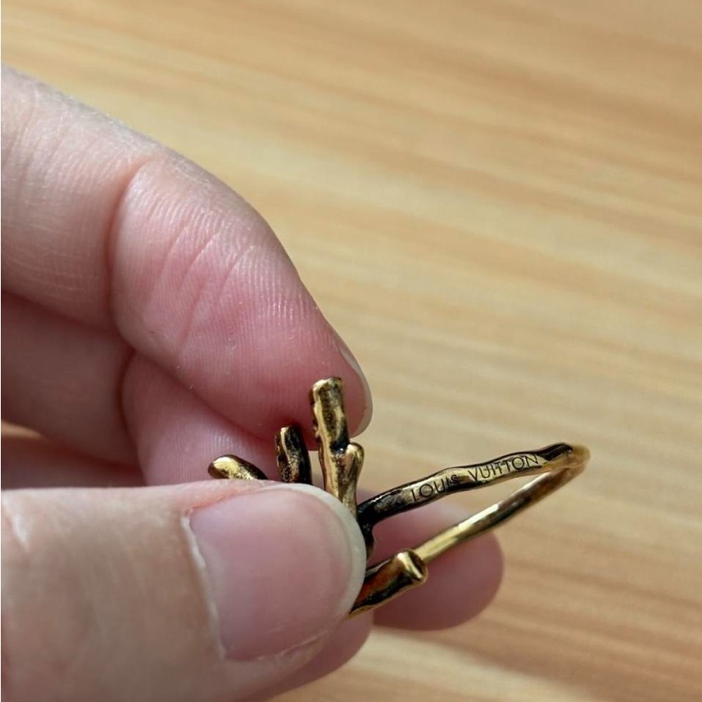 Louis Vuitton LV logo age finished ring men’s size M - Picture 4 of 5